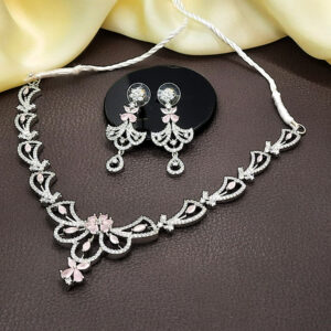 American-Diamond-Necklace-Set-Crystal-Necklace-Jewellery-Set-light-Pink-Stones