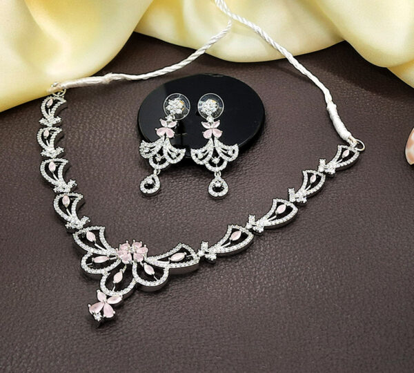 American-Diamond-Necklace-Set-Crystal-Necklace-Jewellery-Set-light-Pink-Stones