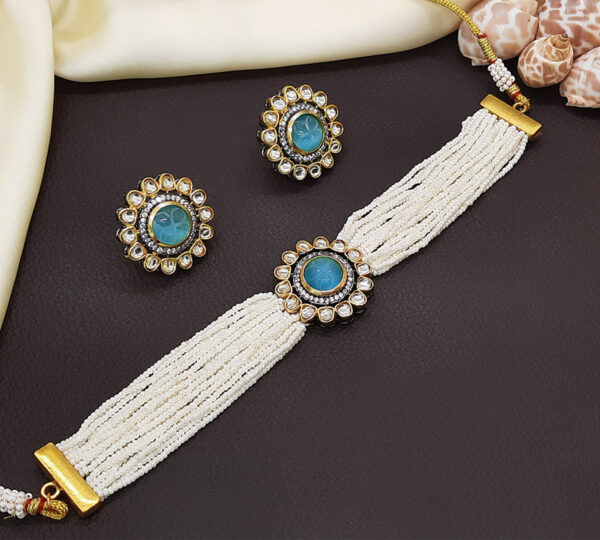 Fashion-Stylish-Kundan-Choker-Set-Jewellery