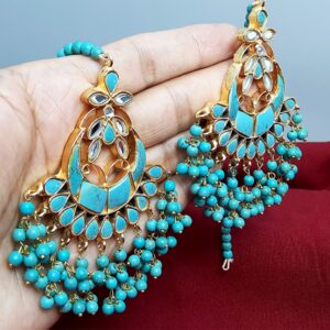 Kundan-Feroza-Earrings-Indian-Pakistani-Jewelery