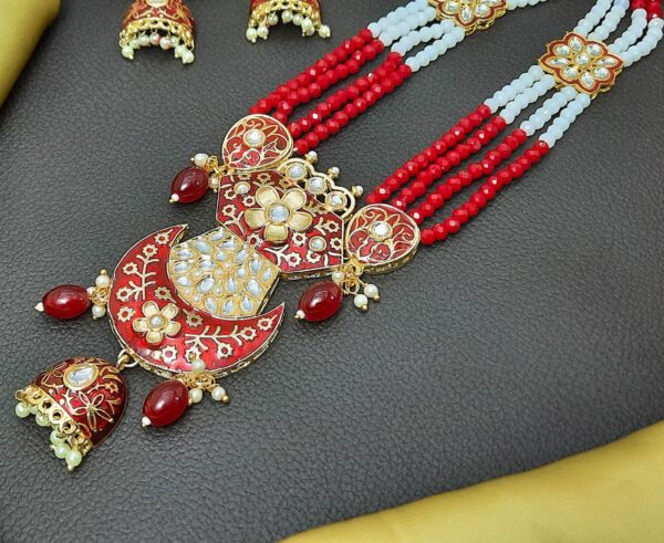 Kundan-Jaipuri-Meenakari-Mala-Set-Indian-Jewelery