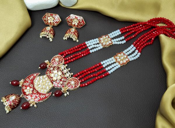 Kundan-Jaipuri-Meenakari-Mala-Set-Indian-Jewelery